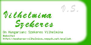 vilhelmina szekeres business card